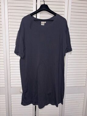 Charcoal Short-Sleeve Tee Dress western Grace and Emma